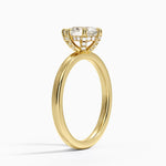 Lumiere 2mm Diamond Ring (1/8 ct. tw.) Yellow Gold 18k Pear Engagement Ring