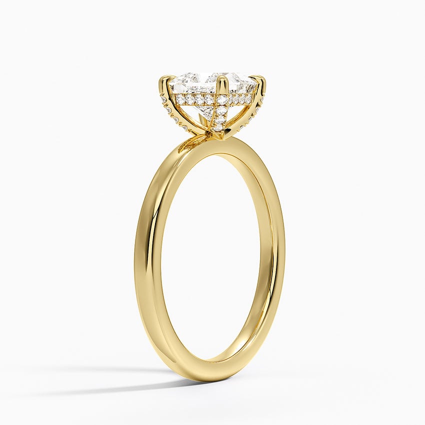 Lumiere 2mm Diamond Ring (1/8 ct. tw.) Yellow Gold 18k Princess Engagement Ring