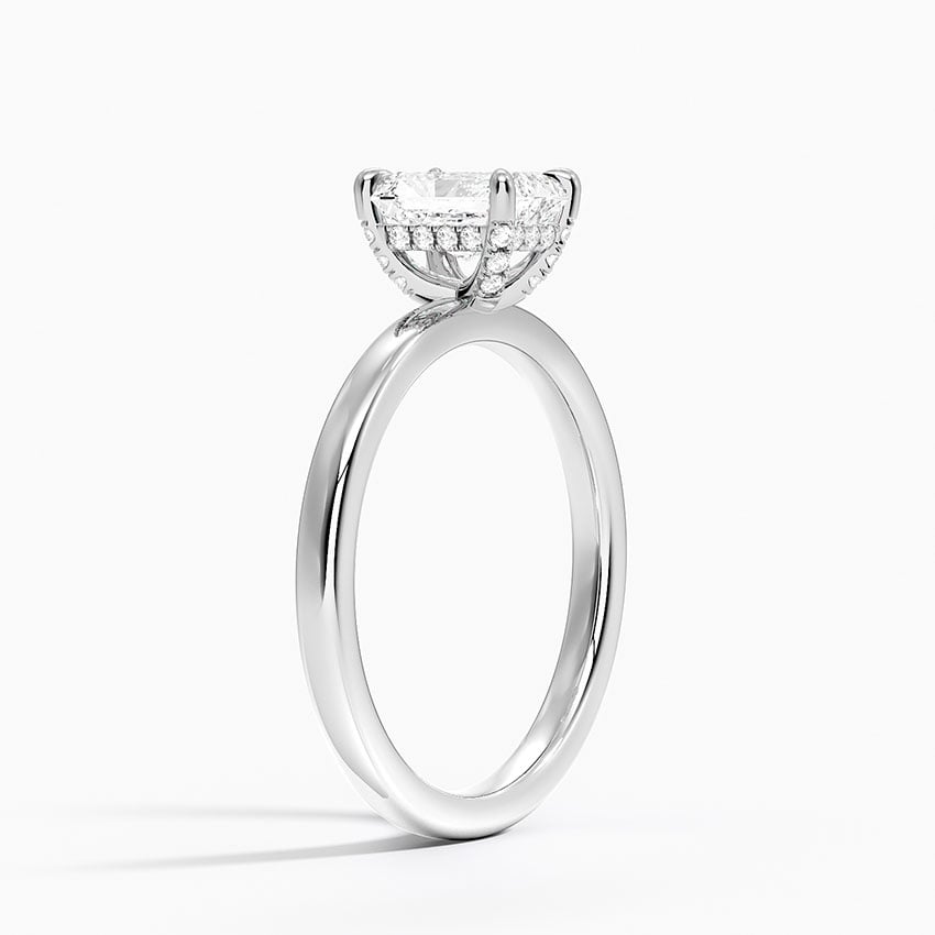 Lumiere 2mm Diamond Ring (1/8 ct. tw.) Platinum Radiant Engagement Ring