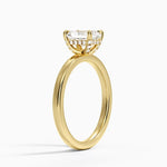 Lumiere 2mm Diamond Ring (1/8 ct. tw.) Yellow Gold 18k Radiant Engagement Ring
