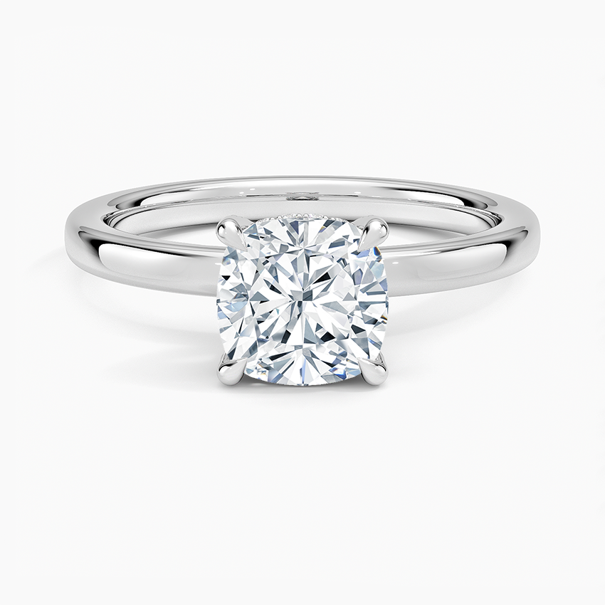 Lumiere 2mm Diamond Ring (1/8 ct. tw.) Platinum Cushion Engagement Ring