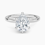 Lumiere 2mm Diamond Ring (1/8 ct. tw.) Platinum Pear Engagement Ring