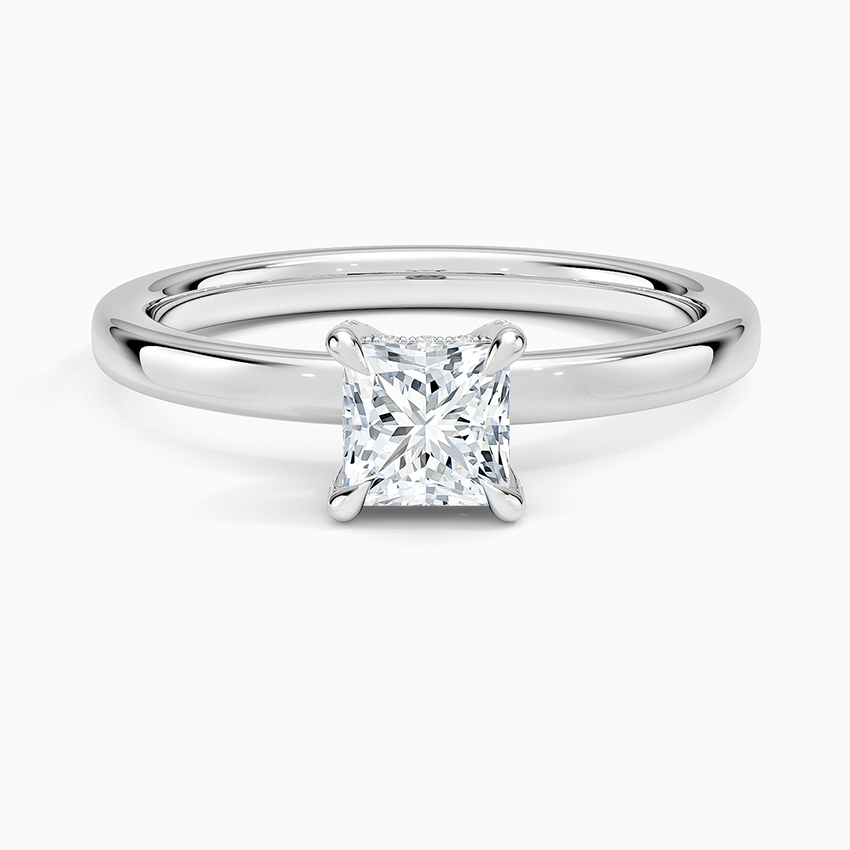 Lumiere 2mm Diamond Ring (1/8 ct. tw.) Platinum Princess Engagement Ring
