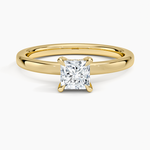 Lumiere 2mm Diamond Ring (1/8 ct. tw.) Yellow Gold 18k Princess Engagement Ring