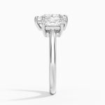 Luxe Helena Radiant-Cut Three Stone Diamond Ring Platinum Pear Engagement Ring