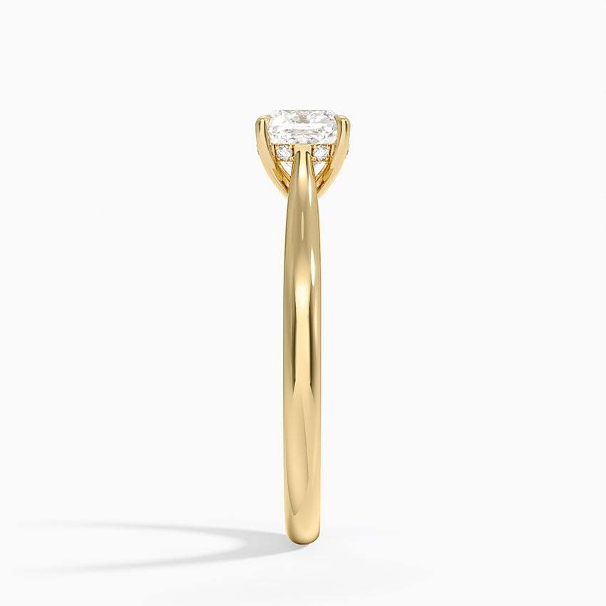 Dawn 2mm Diamond Ring Yellow Gold 18k Cushion Engagement Ring