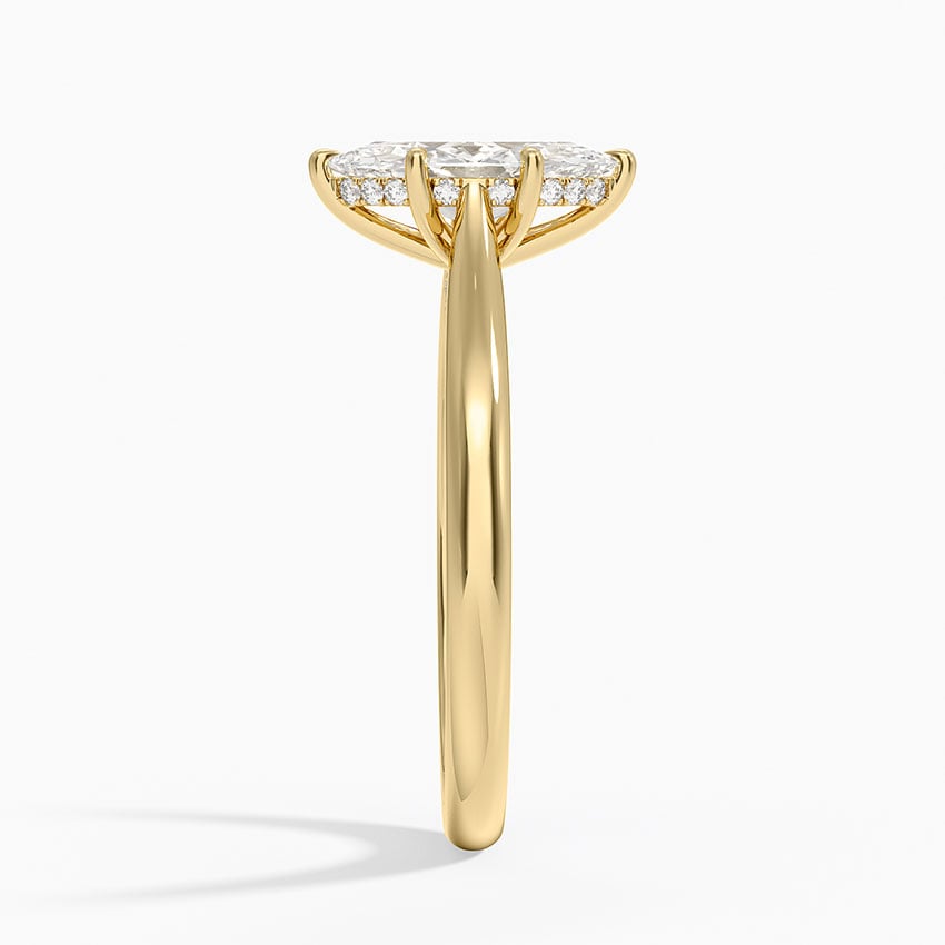 Dawn 2mm Diamond Ring Yellow Gold 18k Marquise Engagement Ring