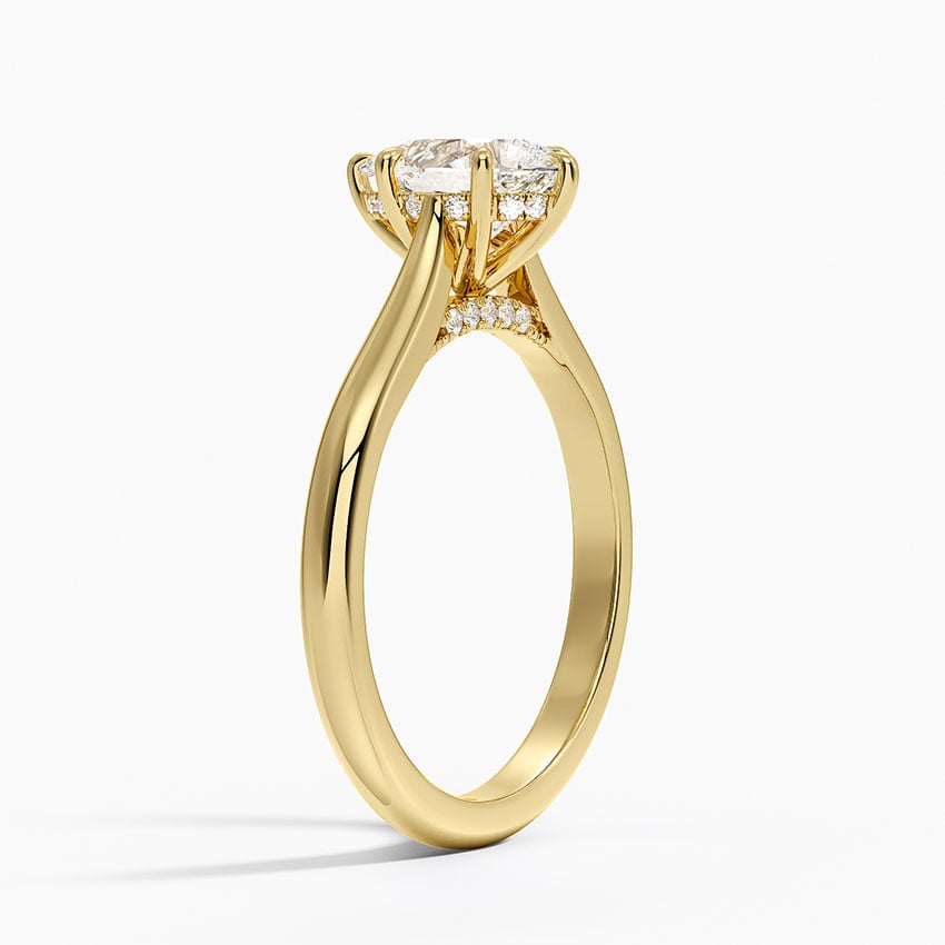 Dawn 2mm Diamond Ring Yellow Gold 18k Pear Engagement Ring