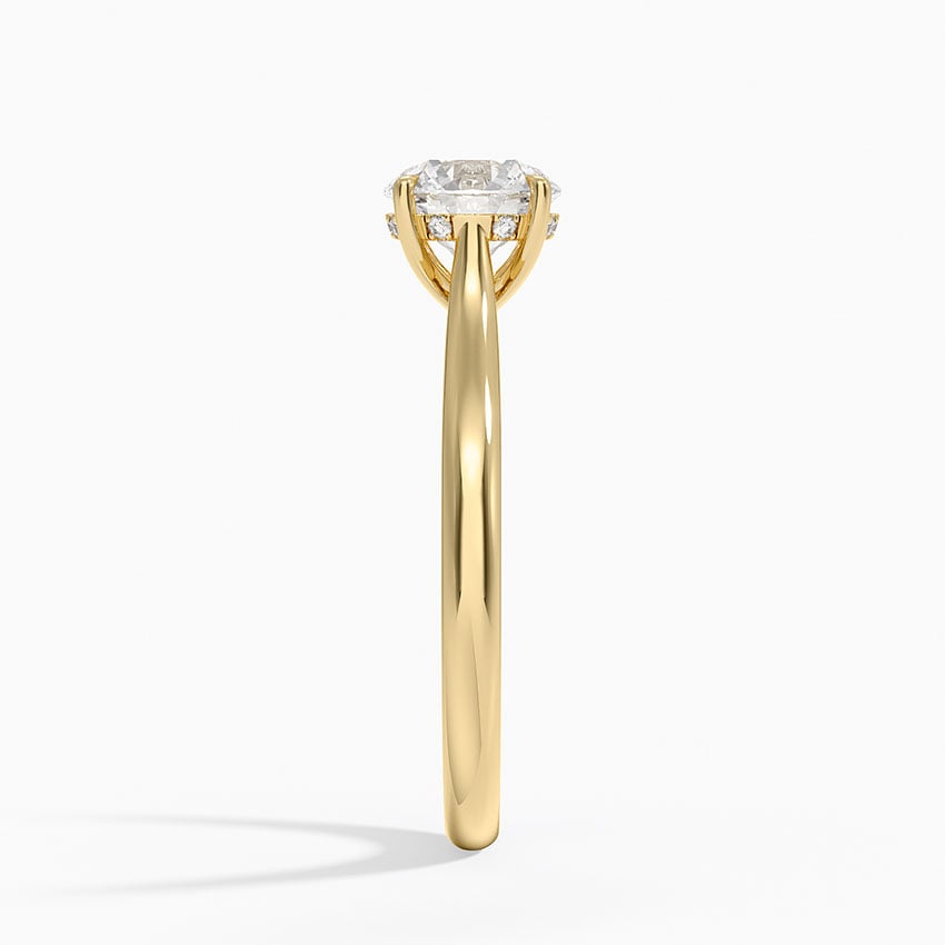 Dawn 2mm Diamond Ring Yellow Gold 18k Round Engagement Ring