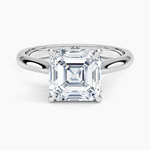 Dawn 2mm Diamond Ring Platinum Asscher Engagement Ring