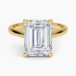 Dawn 2mm Diamond Ring Yellow Gold 18k Emerald Engagement Ring
