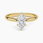 Dawn 2mm Diamond Ring Yellow Gold 18k Marquise Engagement Ring