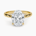 Dawn 2mm Diamond Ring Yellow Gold 18k Oval Engagement Ring