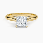 Dawn 2mm Diamond Ring Yellow Gold 18k Princess Engagement Ring