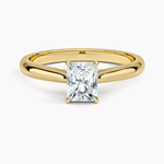 Dawn 2mm Diamond Ring Yellow Gold 18k Radiant Engagement Ring