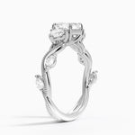 Vintage Secret Garden Three Stone Diamond Ring Platinum Asscher Engagement Ring