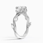 Vintage Secret Garden Three Stone Diamond Ring Platinum Pear Engagement Ring