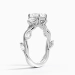 Vintage Secret Garden Three Stone Diamond Ring Platinum Princess Engagement Ring