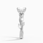 Vintage Secret Garden Three Stone Diamond Ring Platinum Radiant Engagement Ring