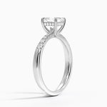 Bella Hidden Halo Diamond Ring (1/5 ct. tw.) Platinum Asscher Engagement Ring
