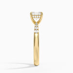 Bella Hidden Halo Diamond Ring (1/5 ct. tw.) Yellow Gold 18k Asscher Engagement Ring