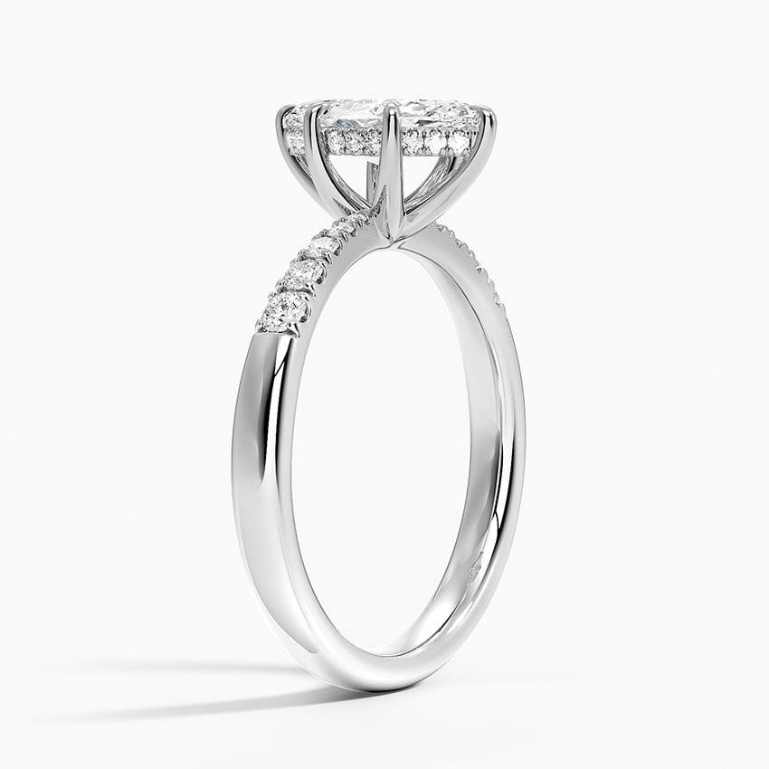 Bella Hidden Halo Diamond Ring (1/5 ct. tw.) Platinum Marquise Engagement Ring