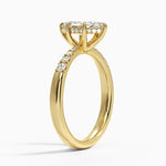 Bella Hidden Halo Diamond Ring (1/5 ct. tw.) Yellow Gold 18k Marquise Engagement Ring