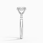 Bella Hidden Halo Diamond Ring (1/5 ct. tw.) Platinum Oval Engagement Ring