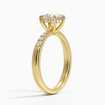 Bella Hidden Halo Diamond Ring (1/5 ct. tw.) Yellow Gold 18k Pear Engagement Ring