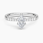 Bella Hidden Halo Diamond Ring (1/5 ct. tw.) Platinum Marquise Engagement Ring