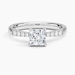 Bella Hidden Halo Diamond Ring (1/5 ct. tw.) Platinum Princess Engagement Ring