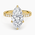 Bella Hidden Halo Diamond Ring (1/5 ct. tw.) Yellow Gold 18k Marquise Engagement Ring