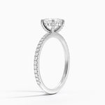 Viviana Three-Quarter Coverage Six-Prong Diamond Ring (1/3 ct. tw.) Platinum Oval Engagement Ring