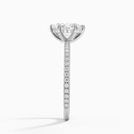 Viviana Three-Quarter Coverage Six-Prong Diamond Ring (1/3 ct. tw.) Platinum Oval Engagement Ring