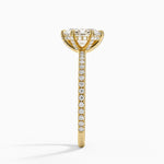 Viviana Three-Quarter Coverage Six-Prong Diamond Ring (1/3 ct. tw.) Yellow Gold 18k Oval Engagement Ring