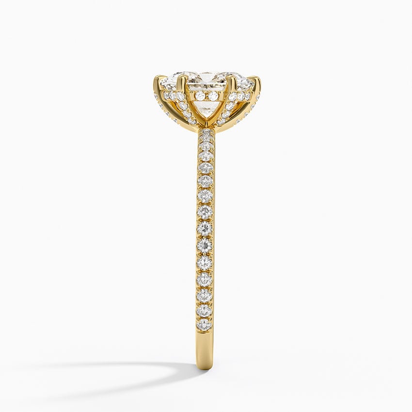 Viviana Three-Quarter Coverage Six-Prong Diamond Ring (1/3 ct. tw.) Yellow Gold 18k Oval Engagement Ring