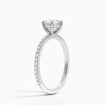 Viviana Three-Quarter Coverage Six-Prong Diamond Ring (1/3 ct. tw.) Platinum Round Engagement Ring