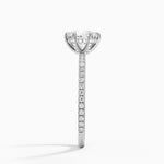 Viviana Three-Quarter Coverage Six-Prong Diamond Ring (1/3 ct. tw.) Platinum Round Engagement Ring