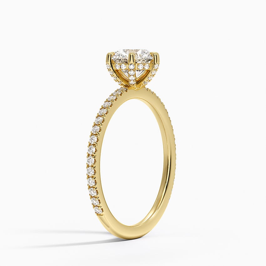 Viviana Three-Quarter Coverage Six-Prong Diamond Ring (1/3 ct. tw.) Yellow Gold 18k Round Engagement Ring