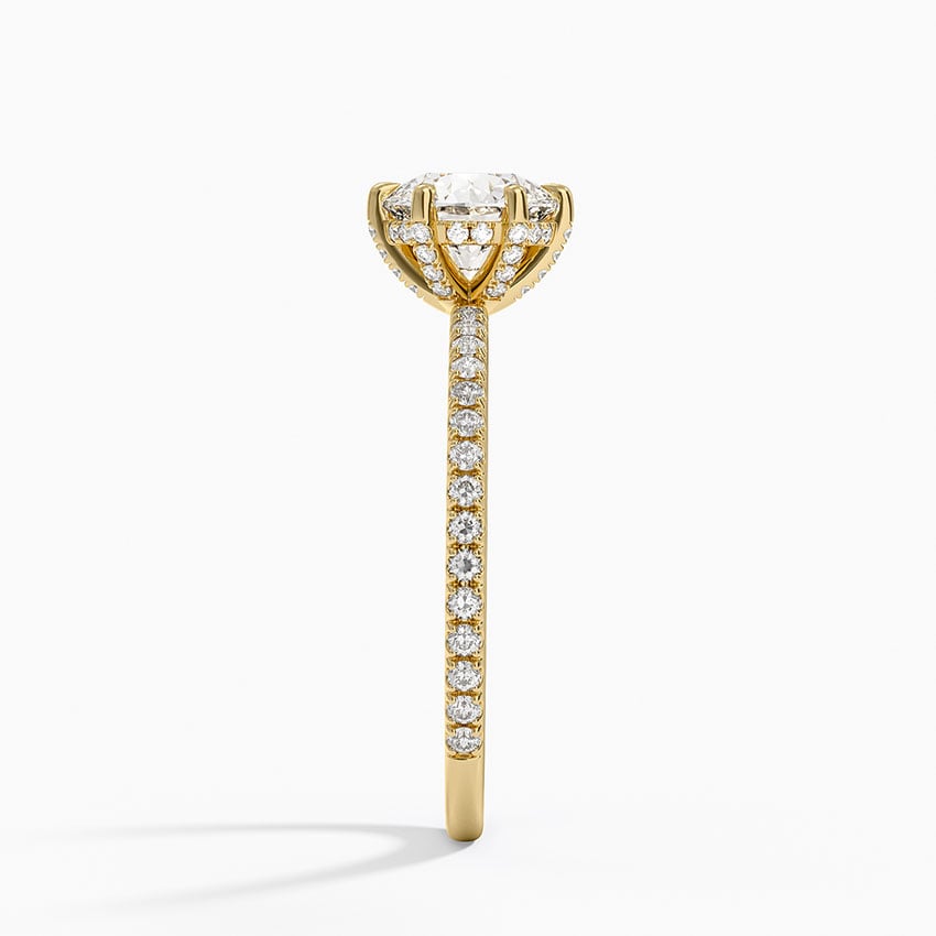 Viviana Three-Quarter Coverage Six-Prong Diamond Ring (1/3 ct. tw.) Yellow Gold 18k Round Engagement Ring