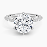 Viviana Three-Quarter Coverage Six-Prong Diamond Ring (1/3 ct. tw.) Platinum Round Engagement Ring