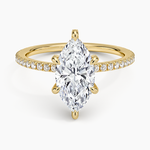 Viviana Three-Quarter Coverage Six-Prong Diamond Ring (1/3 ct. tw.) Yellow Gold 18k Marquise Engagement Ring
