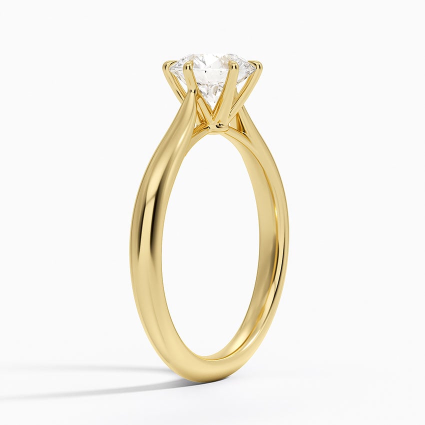 Catalina Solitaire Ring Yellow Gold 18k Round Engagement Ring