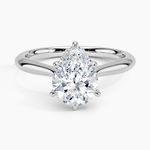 Catalina Solitaire Ring Platinum Pear Engagement Ring