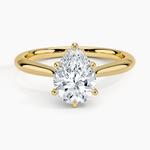 Catalina Solitaire Ring Yellow Gold 18k Pear Engagement Ring