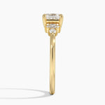 Miroir Diamond Ring Yellow Gold 18k Asscher Engagement Ring