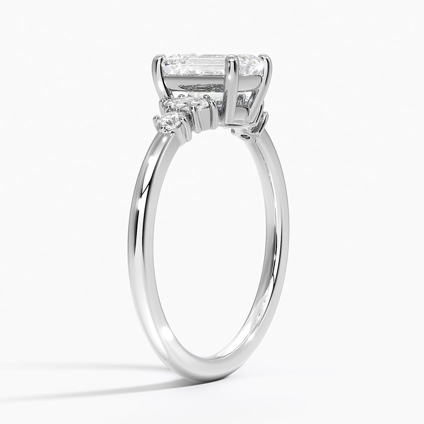 Miroir Diamond Ring Platinum Emerald Engagement Ring