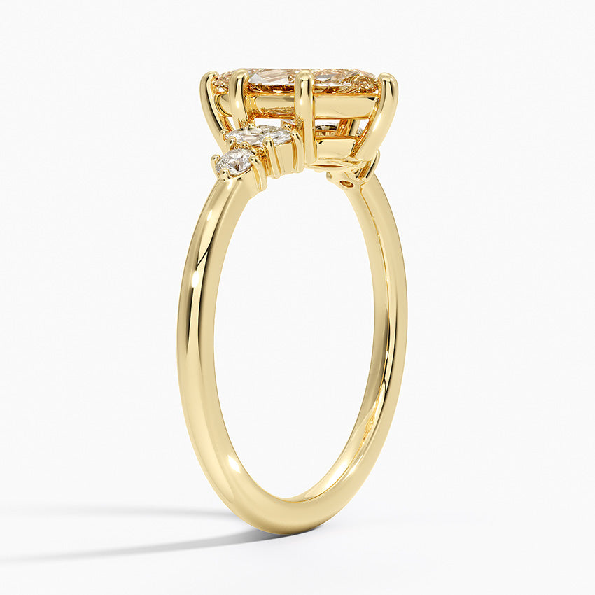 Miroir Diamond Ring Yellow Gold 18k Marquise Engagement Ring