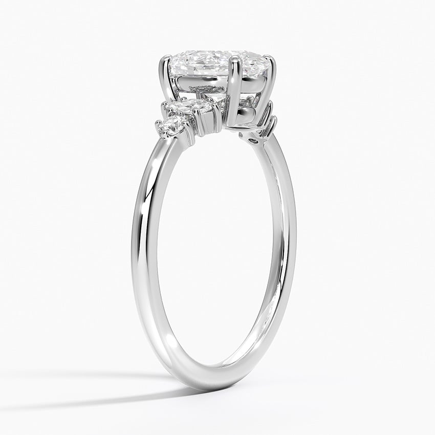 Miroir Diamond Ring Platinum Oval Engagement Ring