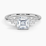 Miroir Diamond Ring Platinum Asscher Engagement Ring